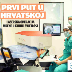 Prvi put u Hrvatskoj laserska operacija mrene u Klinici Svjetlost (Dnevni list)