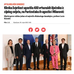 Klinika Svjetlost ugostila 400 liječnika iz cijelog svijeta, na Pantovčaku ih ugostio i Milanović (Jutarnji list)