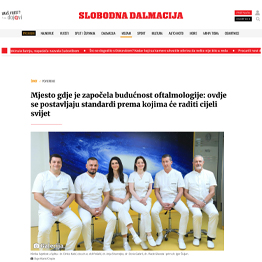 Mjesto gdje je započela budućnost oftalmologije (Slobodna Dalmacija) 